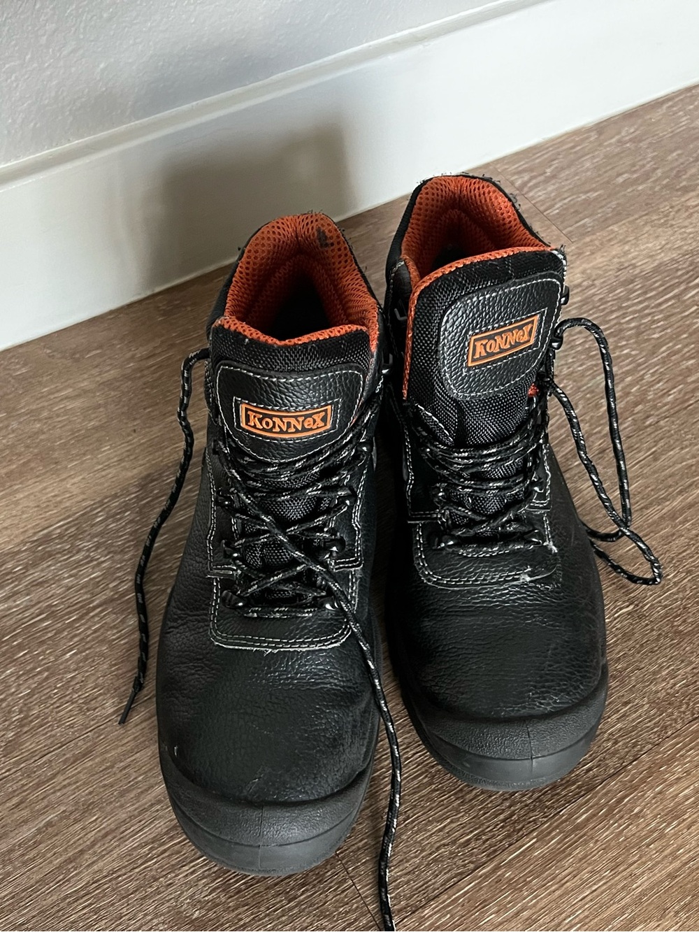 Men's Black Safety Work Boots from Konnex